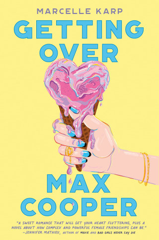 マックス・クーパーの小説「Getting Over」の表紙に描かれた抽象的な溶けるアイスクリーム