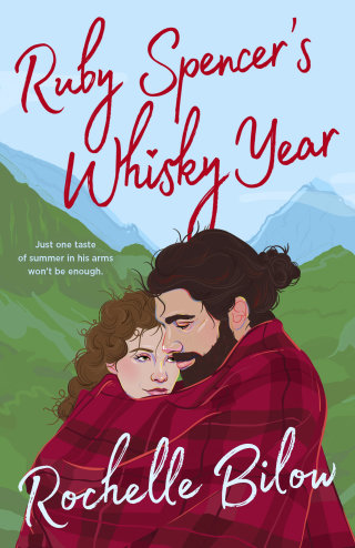 Romantic novel cover design of "Ruby Spencer's Whisky Year"