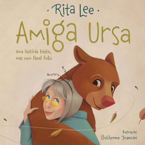 Book cover of Amiga Ursa showing a woman hugging a bear illustration