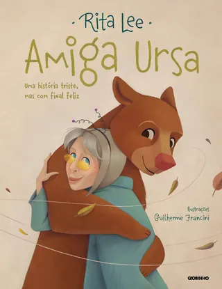 Book cover of Amiga Ursa showing a woman hugging a bear illustration