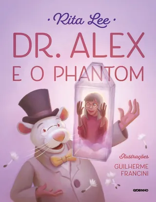 Illustration of Dr. Alex mouse and a girl inside a glowing crystal