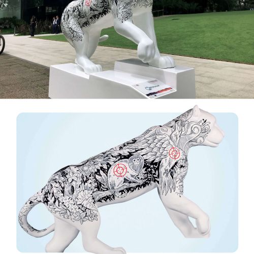 Animal Jaguar art for Jaguar Parade exhibition in Brazil