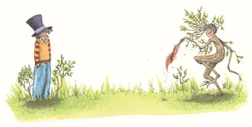 Illustration of two whimsical characters from Hotel Zweefkees by Marieke Nelissen