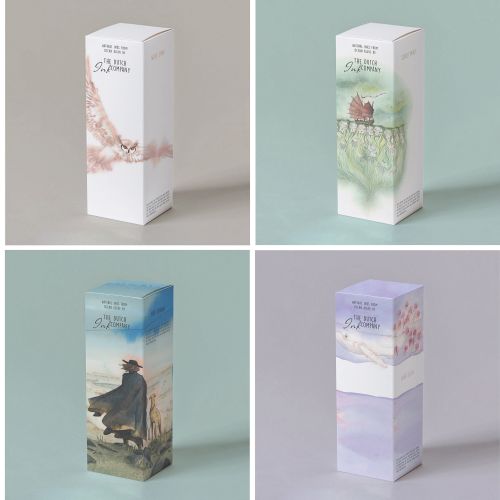 Ink brand packaging concepts by Marieke Nelissen with various nature themes