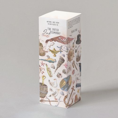 Packaging with vintage nautical and marine-themed illustrations by Marieke Nelissen