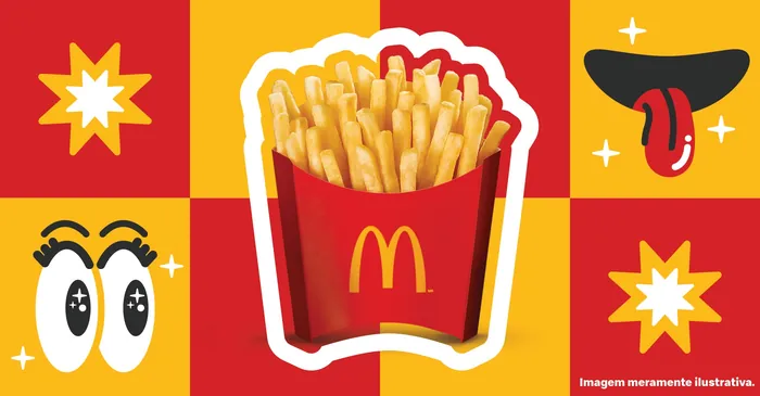 Illustration of McDonald's fries by Marina Procházka