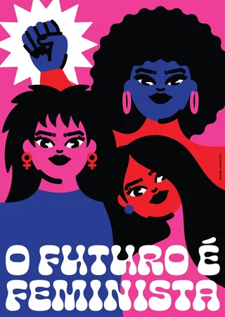 Colorful feminist empowerment illustration by Marina Procházka showing diverse women
