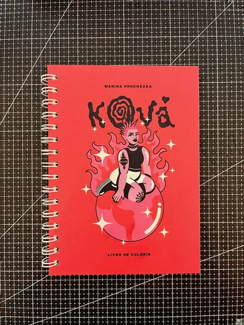 Cover of Ková coloring book with character illustration by Marina Procházka