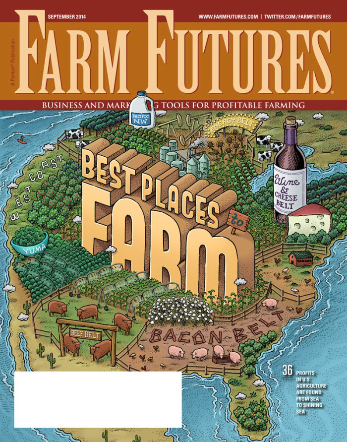 Conception de la couverture du magazine Farm Futures