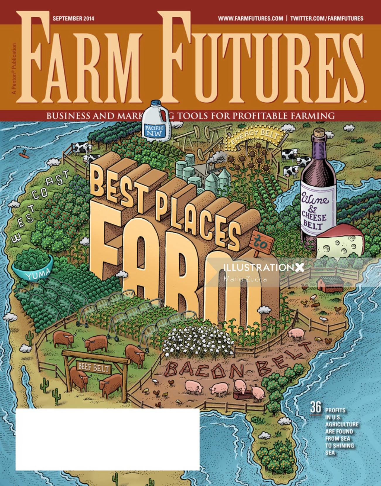 Farm futures magazine cover design