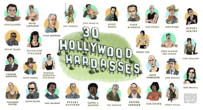 30 lettrage numérique Hollywood Hardasses