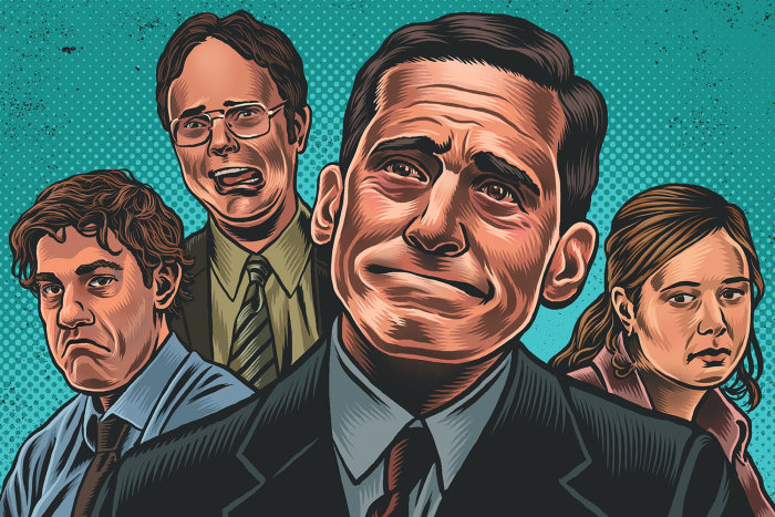 Portrait illustration of is anyone happy on office 
