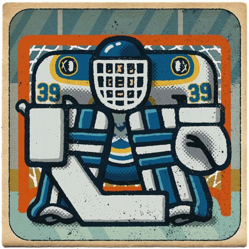 Hockey goalie graphic sticker 