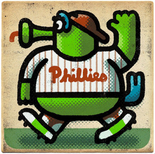 Phillie Phanatic holographic sticker of the Phillies