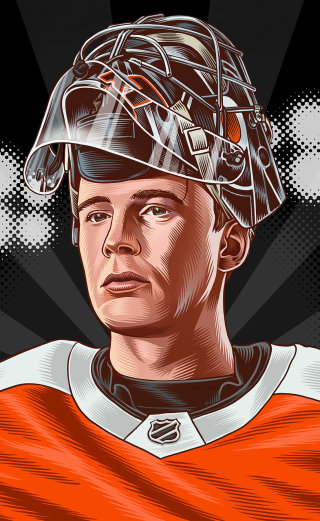 加拿大职业冰球守门员卡特·哈特的画像