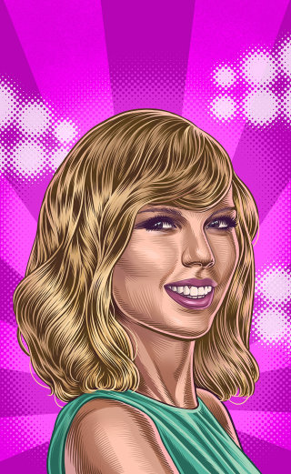 Retrato de Taylor Swift del Centro Wells Fargo