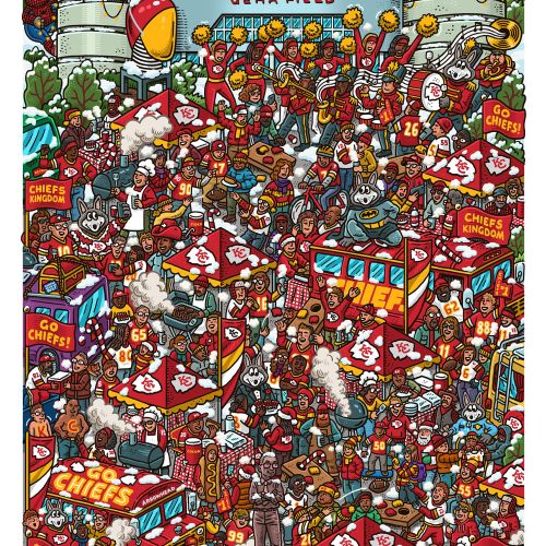 Seek & Find poster featuring the Kansas City Chiefs