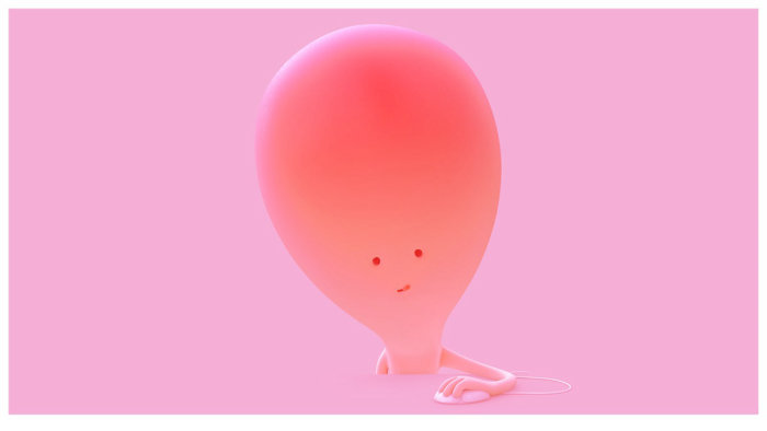 Personagens de cabeça de balão 3D