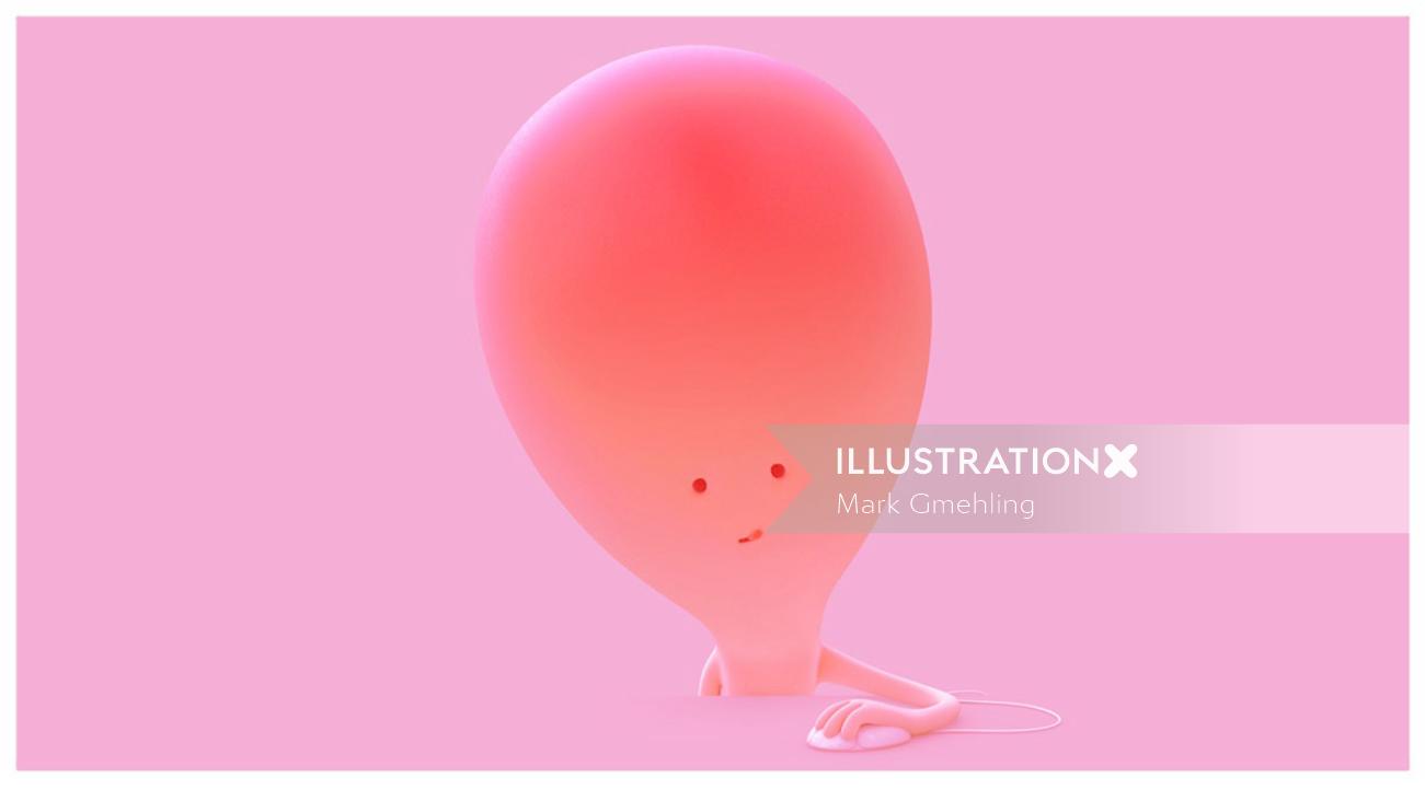 3d balloon head characters
