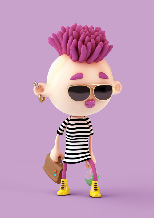 3d / CGI Girl with stylish hairstyle