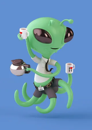 3d cgi Alien character