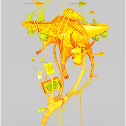 3d yellow color design
