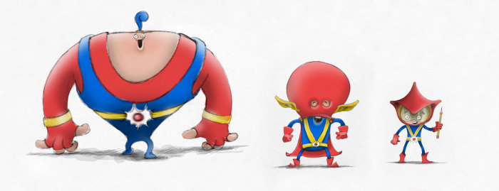 Personagem super-heróis 3D