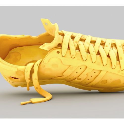 3d yellow shoe
