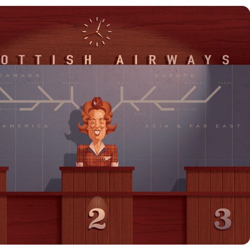 Scottish airways illustrated by Mark Oliver