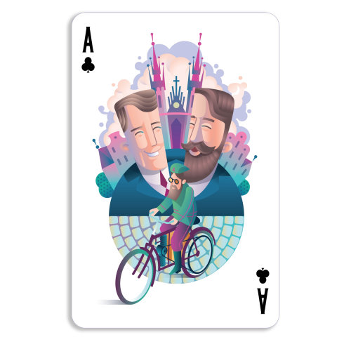 Graphic playing card illustration