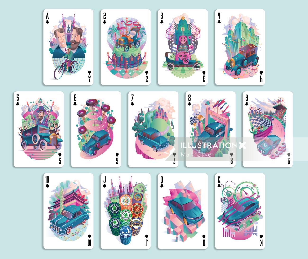Conjunto de cartas de jogar