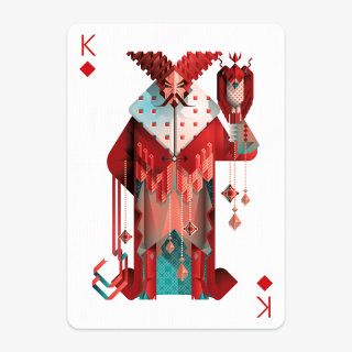 Design de cartão de jogo rei