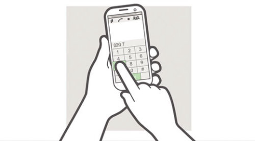 Animation vectorielle du clavier téléphonique