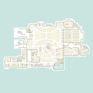 ホテルの建築の地図イラスト