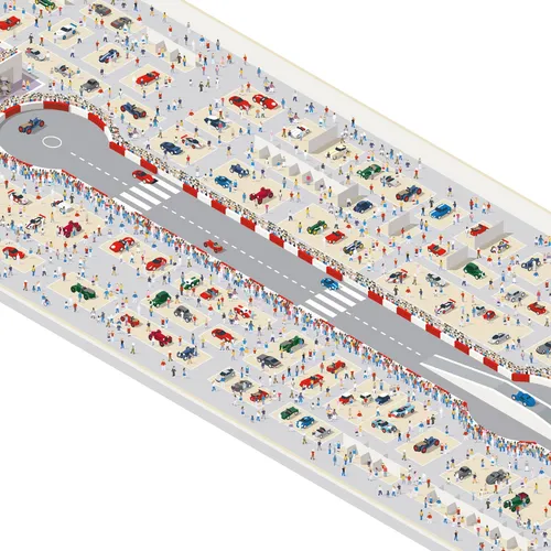 Vector illustration of car racing track 