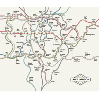 Ilustração perdida do mapa vetorial de Londres 