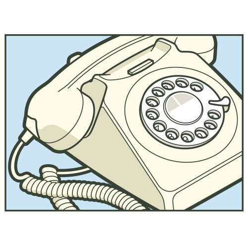 Ilustração vetorial de telefone fixo