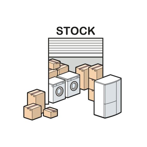 Line drawing of stock room
