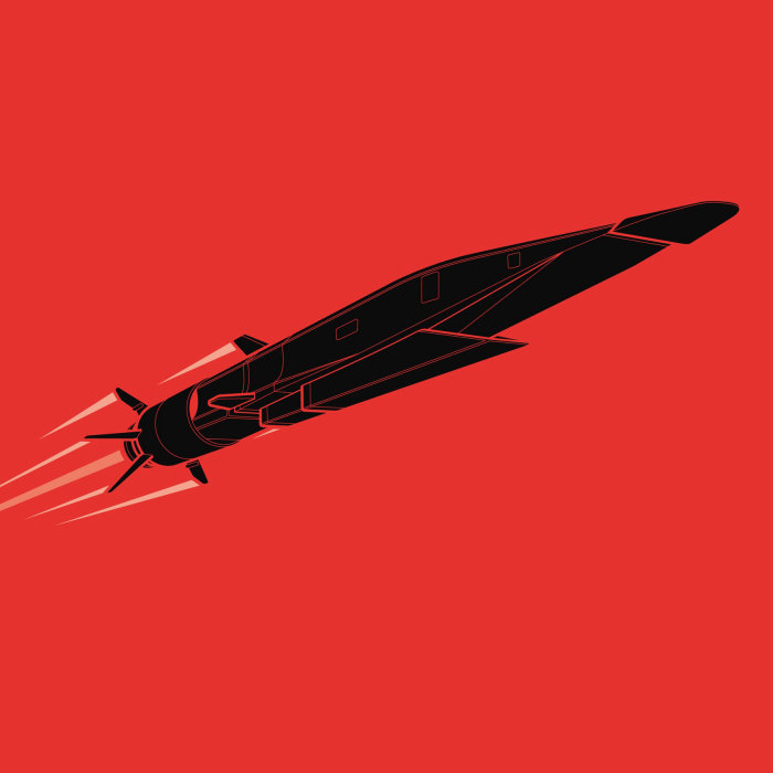 Technical illustration of rocket 