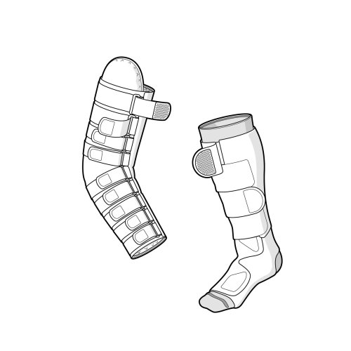 Illustration vectorielle de jambes artificielles
