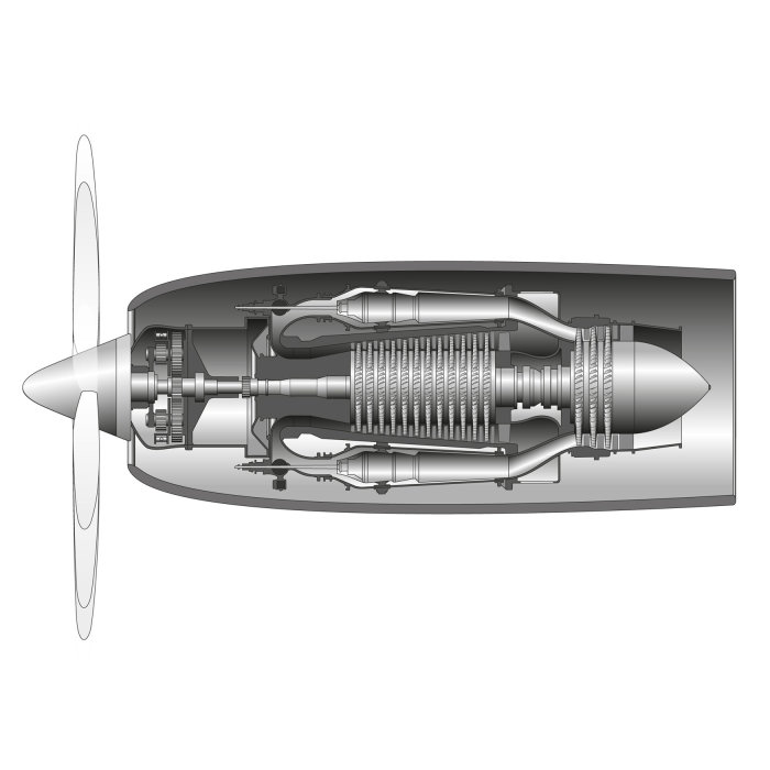 Ilustração técnica do míssil interno