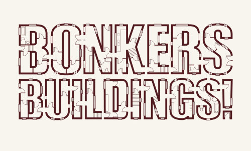 Letras gráficas de edifícios Bunker