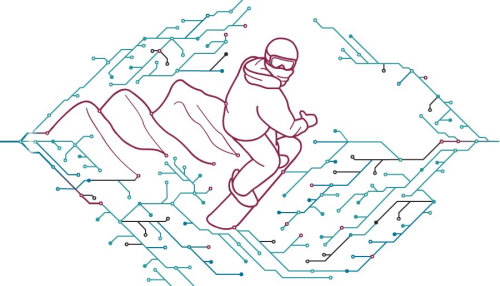 Circuit de snowboard Animation Gif