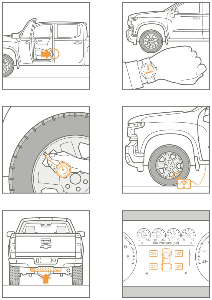Projeto infográfico de serviço de pneus de carro
