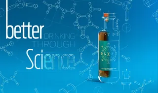 Bottle of Glycol with blue scientific background by Mark Watkinson