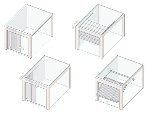 Assembly steps of a small sliding door glass enclosure.