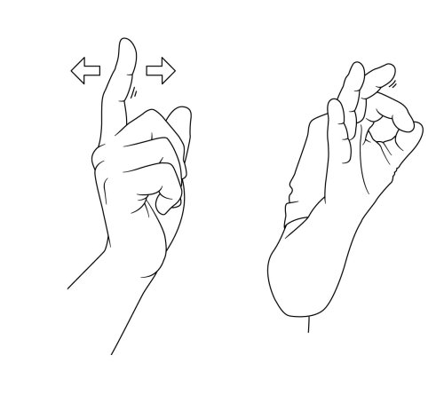 Une illustration des doigts