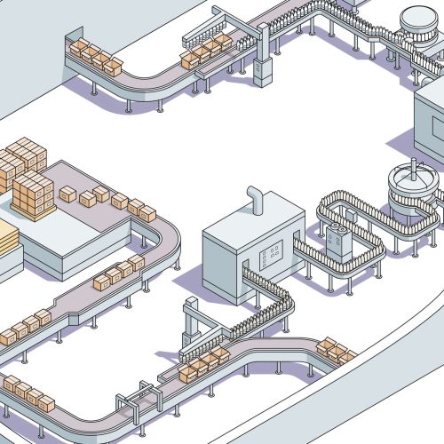 Milk factory vector illustration 