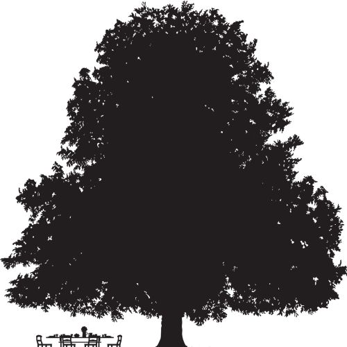 Tree graphic silhouette illustration by Mark Watkinson