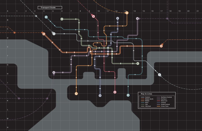 Vector map of underground